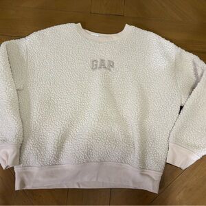 GAP White Sherpa Sweatshirt